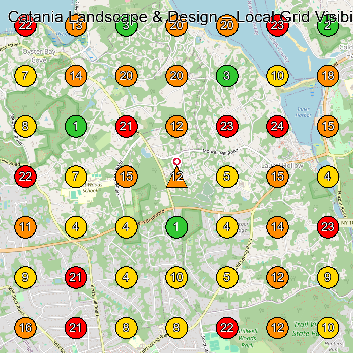 Catania Landscape & Design Landscape Designer GeoGrid ranking map for None